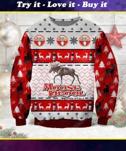 Moose drool big sky brewing ugly christmas sweater