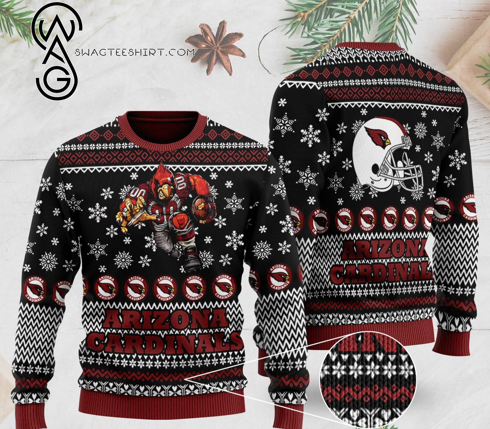 National Football League Arizona Cardinals Full Print Ugly Christmas Sweater