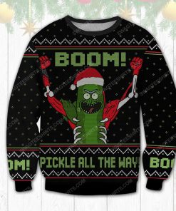 Pickle all the way rick and morty ugly christmas sweater 1 - Copy (2)