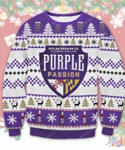Purple passion duclaw brewing ugly christmas sweater 1