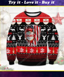 Reindeer sagres beer ugly christmas sweater