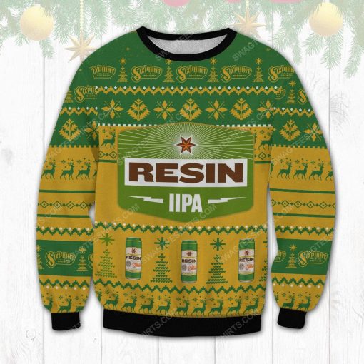 Resin IIPA beer ugly christmas sweater 1