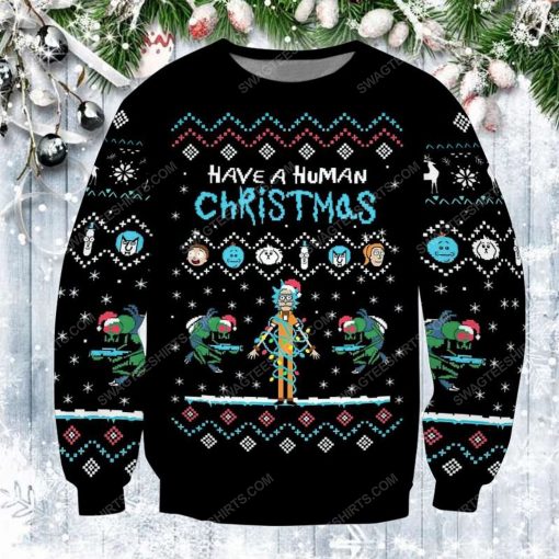Rick and morty have a human christmas ugly christmas sweater 1 - Copy (3)