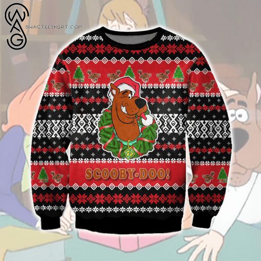 Scooby-Doo With Santa Hat Full Print Ugly Christmas Sweater