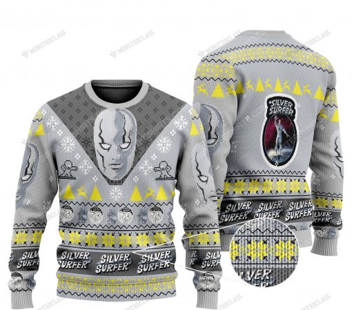 Silver surfer marvel comics all over print ugly christmas sweater