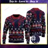Spider-man marvel comics all over print ugly christmas sweater