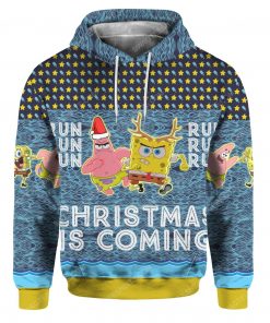 Spongebob squarepants christmas is coming all over print ugly christmas sweater