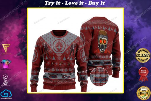 Star-lord marvel comics all over print ugly christmas sweater