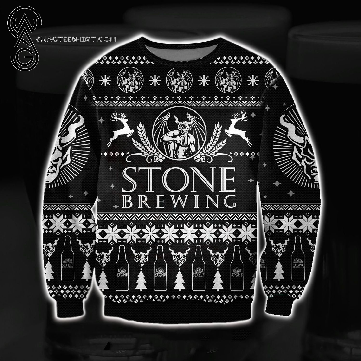 Stone Brewing Full Print Ugly Christmas Sweater