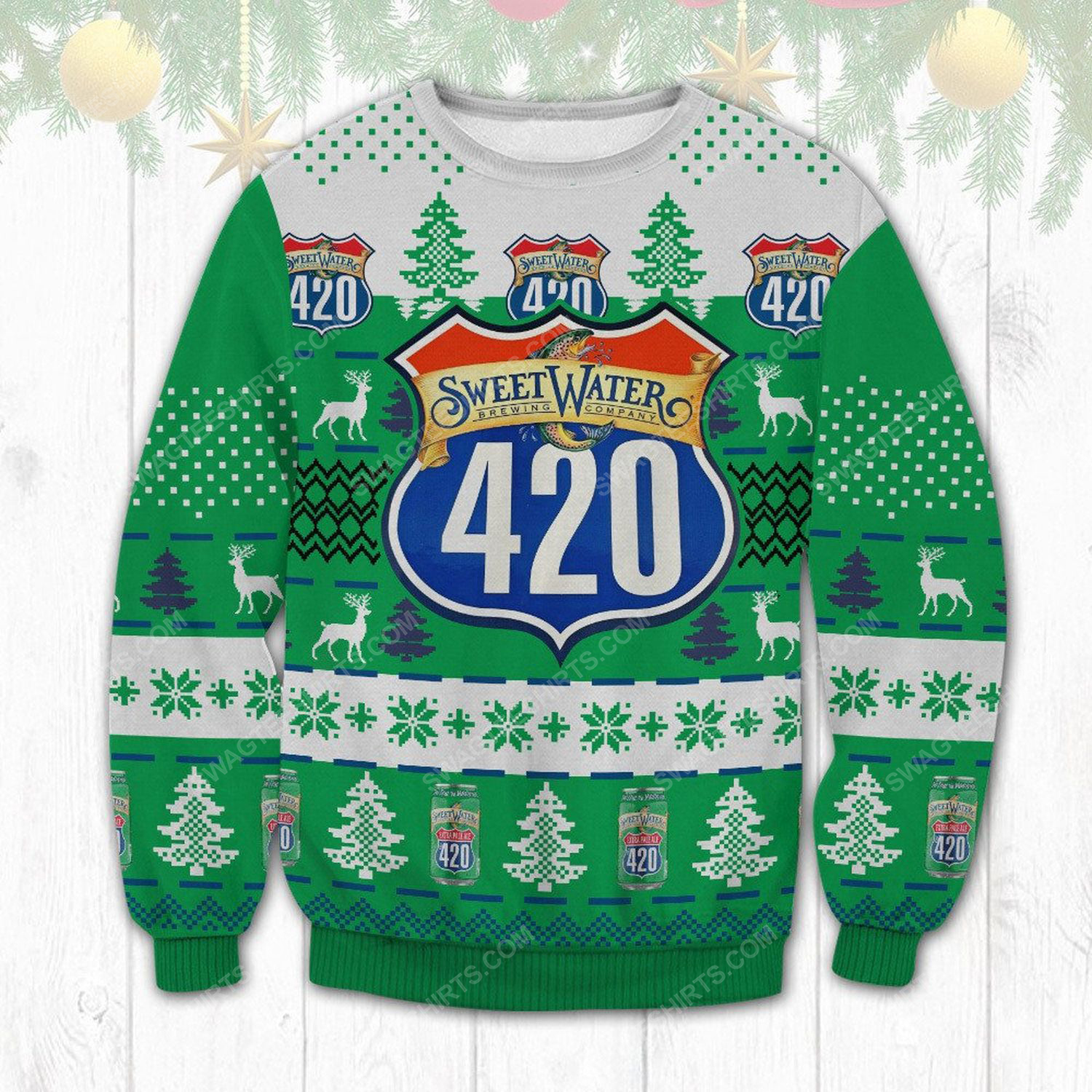 Sweetwater brewing company 420 ugly christmas sweater