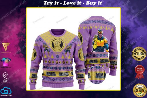 Thanos marvel comics all over print ugly christmas sweater