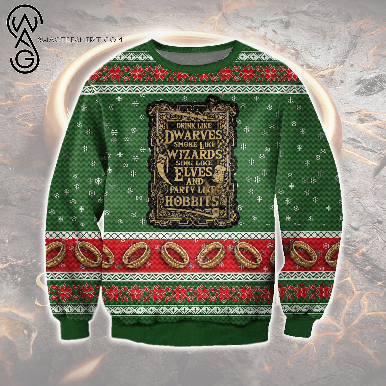 The Lord of the Rings Full Print Ugly Christmas Sweater