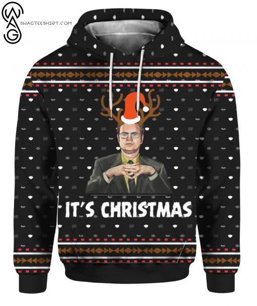 The Office Dwight Schrute It’s Christmas Full Print Hoodie