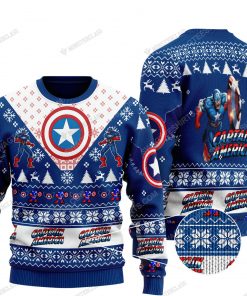 The captain america marvel all over print ugly christmas sweater