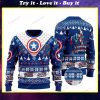The captain america marvel all over print ugly christmas sweater