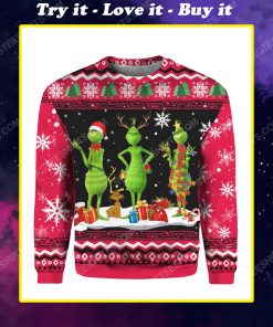 The grinch in christmas all over print ugly christmas sweater