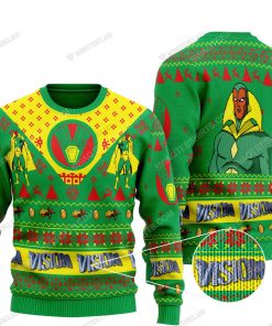 The vision marvel comics all over print ugly christmas sweater