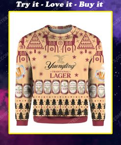 Yuengling traditional lager beer all over print ugly christmas sweater
