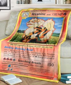 Anime Pokemon Arcanine Evolutions Full Printing Blanket