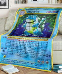 Anime Pokemon Blastoise First Edition Full Printing Blanket