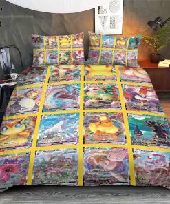 Anime Pokemon Cards Full Print Bedding Set