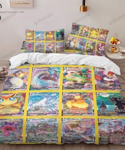 Anime Pokemon Cards Full Print Bedding Set