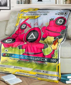 Anime Pokemon Cosplay Squid Game Full Printing Blanket