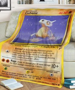 Anime Pokemon Cubone Full Printing Blanket