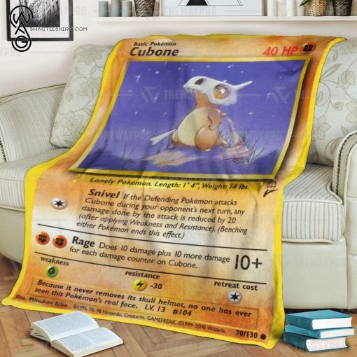 Anime Pokemon Cubone Full Printing Blanket