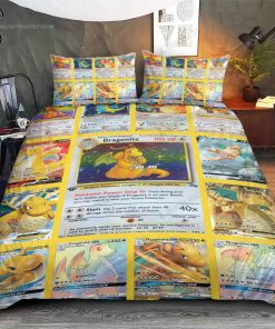 Anime Pokemon Dragonite Full Print Bedding Set
