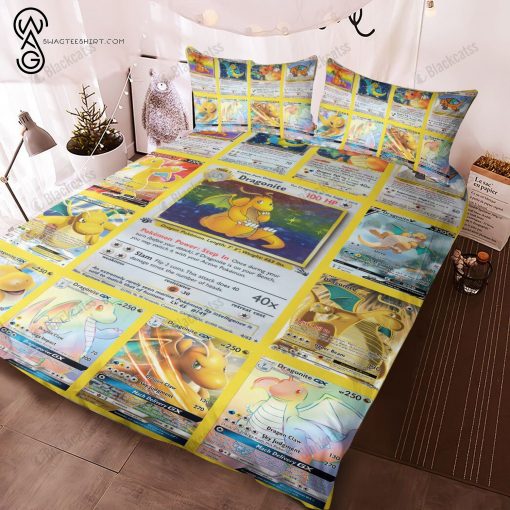 Anime Pokemon Dragonite Full Print Bedding Set