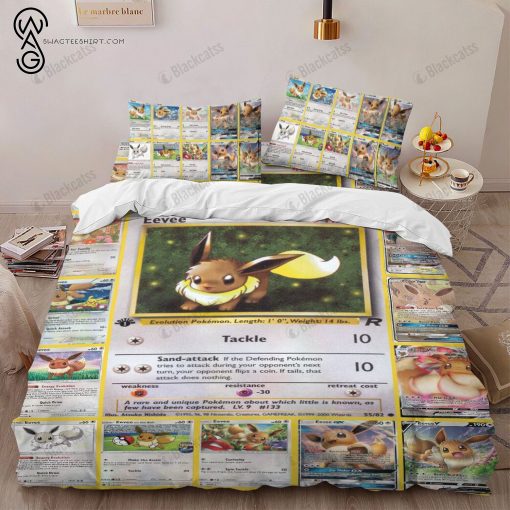 Anime Pokemon Eevee Full Print Bedding Set