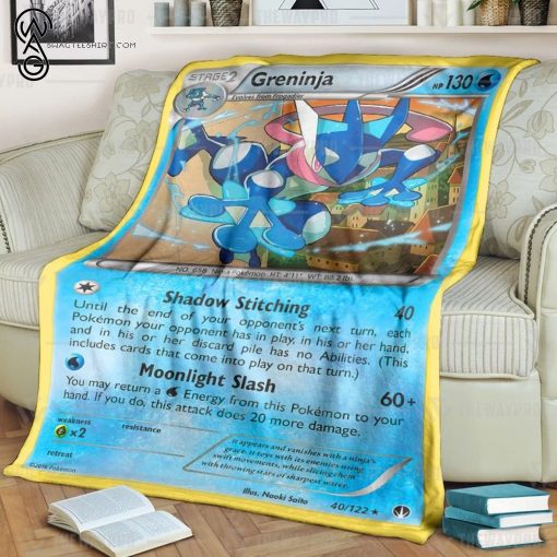 Anime Pokemon Greninja Full Printing Blanket