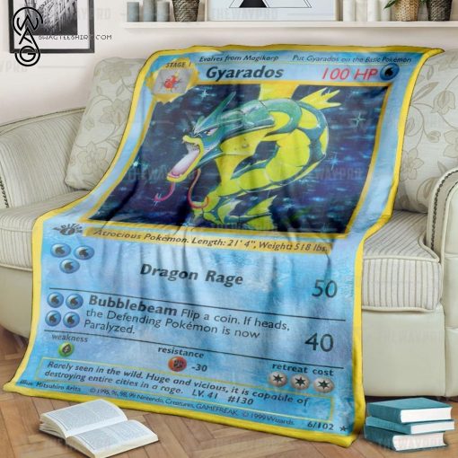 Anime Pokemon Gyarados Full Printing Blanket