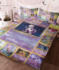 Anime Pokemon Mewtwo Full Print Bedding Set