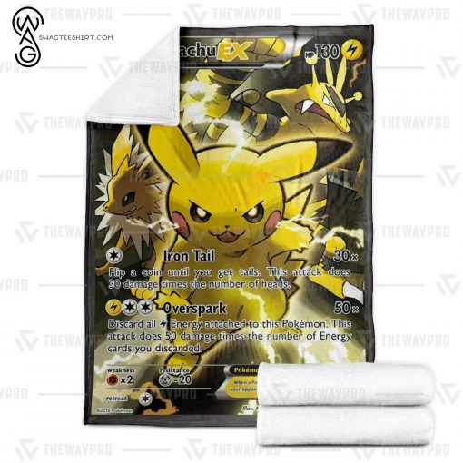 Anime Pokemon Pikachu-EX Full Printing Blanket