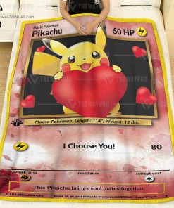 Anime Pokemon Pikachu I Choose You Full Printing Blanket