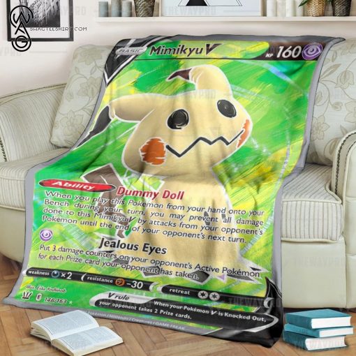 Anime Pokemon Pikachu Mimikyu Full Printing Blanket