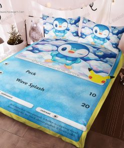 Anime Pokemon Piplup Full Print Bedding Set