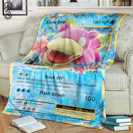 Anime Pokemon Slowbro EX Full Printing Blanket