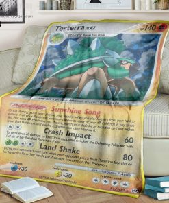 Anime Pokemon Torterra LV 47 Full Printing Blanket