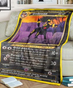 Anime Pokemon Umbreon Neo Discovery Full Printing Blanket
