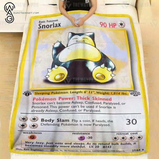 Basic Pokemon Snorlax Full Printing Blanket