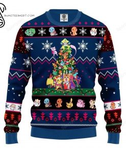 Christmas Tree Pokemon Full Print Ugly Christmas Sweater