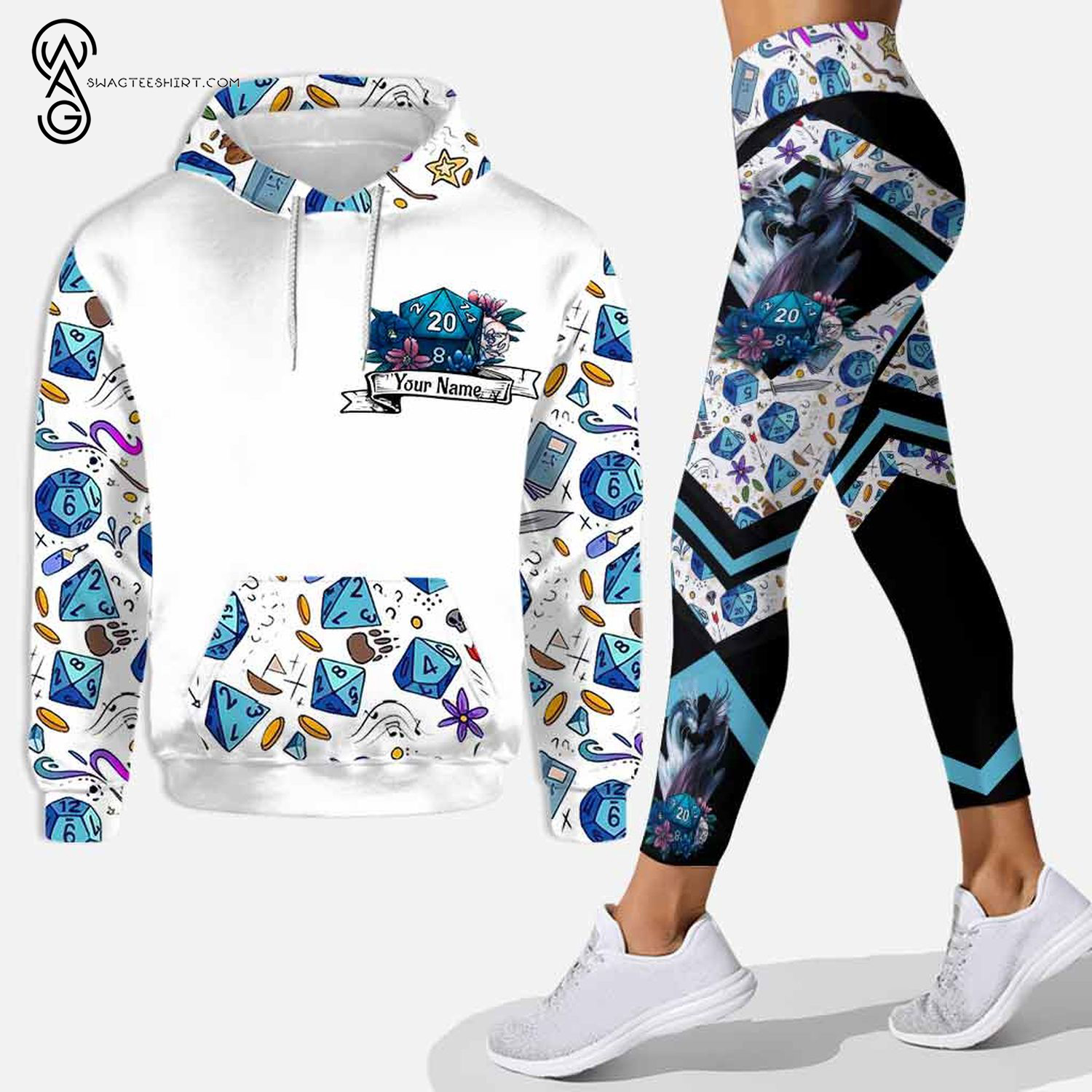 Custom Dungeons And Dragons There Are 20 Sides To Every Story Hoodie and Leggings
