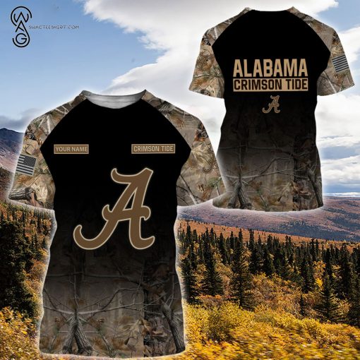 Custom Hunting Camo Alabama Crimson Tide Football Shirt
