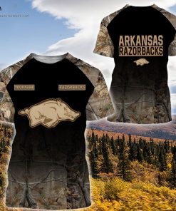Custom Hunting Camo Arkansas Razorbacks Football Shirt
