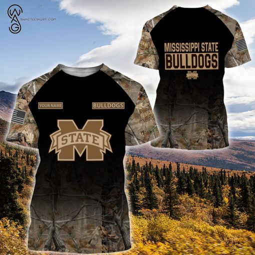 Custom Hunting Camo Mississippi State Bulldogs Football Shirt