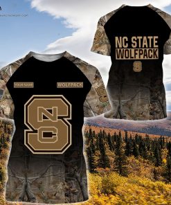 Custom Hunting Camo NC State Wolfpack Football Shirt