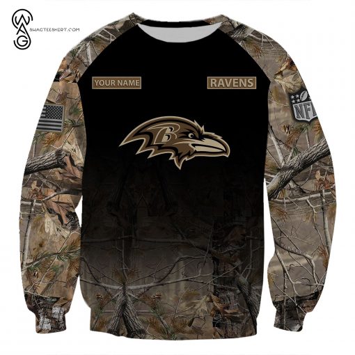 Custom Hunting Camo NFL Baltimore Ravens Shirt